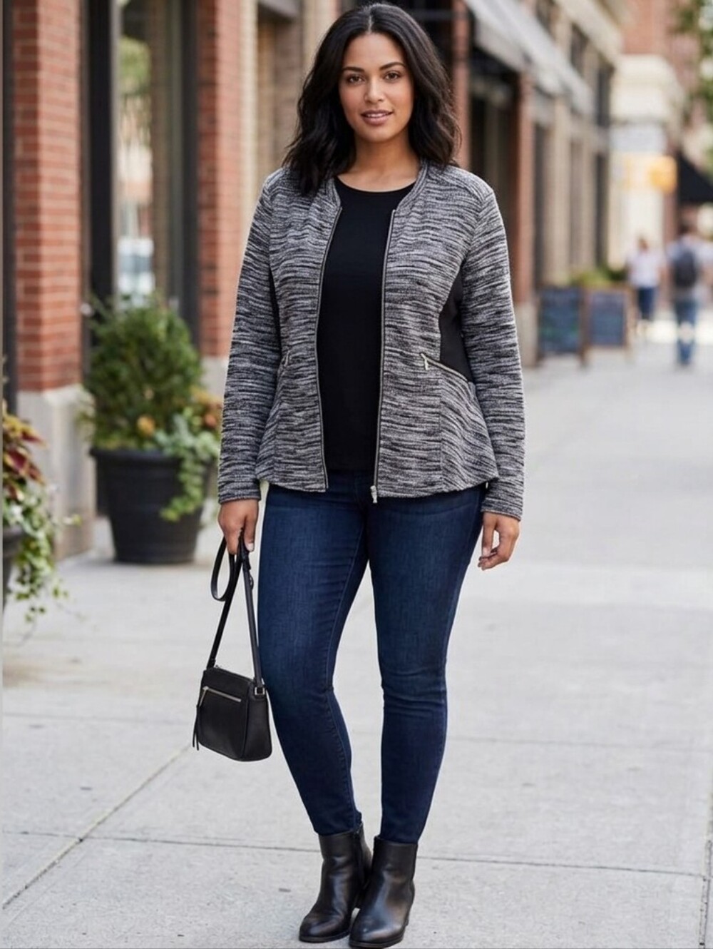 Mossimo Supply Co. Black and Gray Blazer Size XXL